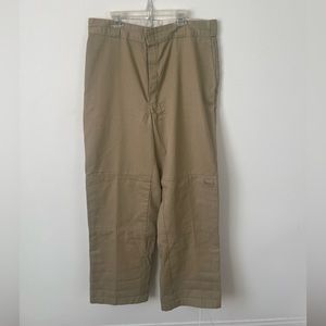 Vintage Classic Double Knee Khaki Dickies Pants 36x34